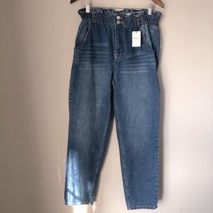 Paperbag waist Mom Jean